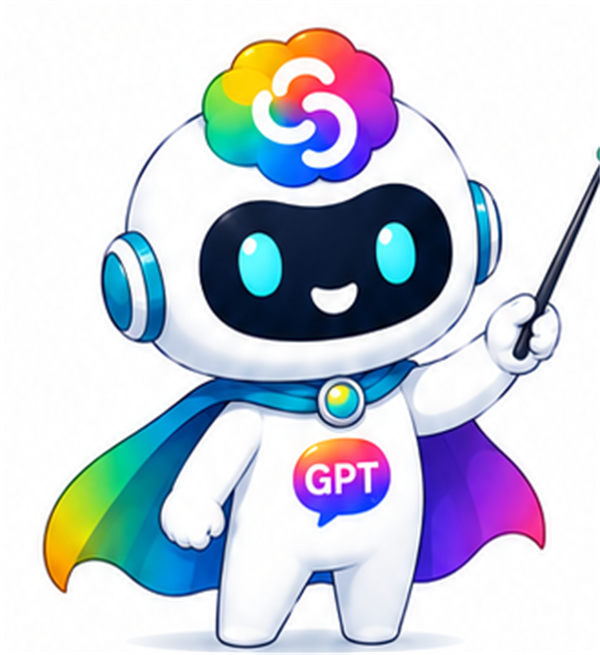 GPTガイドくんが答えが合わない時は聞き直せますを案内しているイラスト